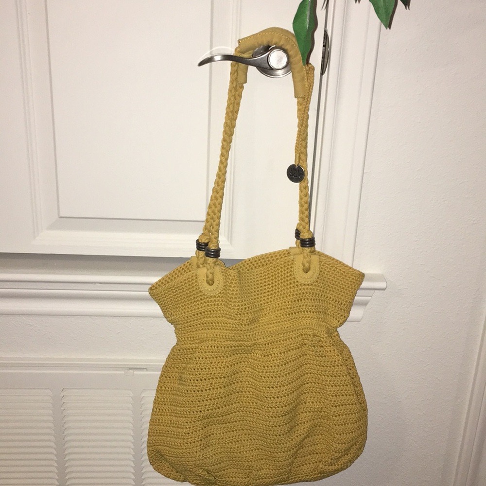 The Sak yellow knitted purse